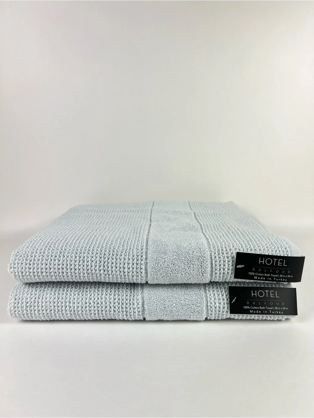 Hotel Balfour Bath Towels Light Blue Soft Turkish Cotton Made in Turkey 2 Pc NEW